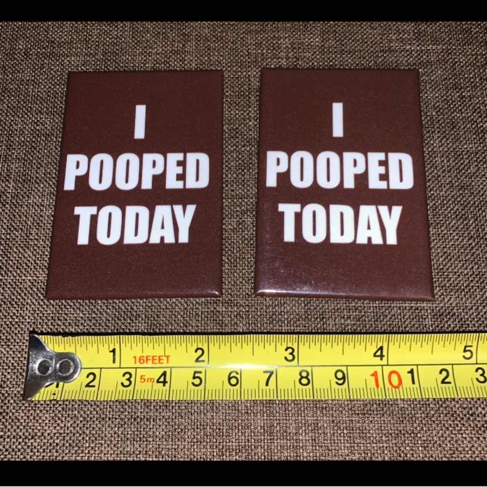 (2) I Pooped Today Magnet - Humor - Picture 3 of 4